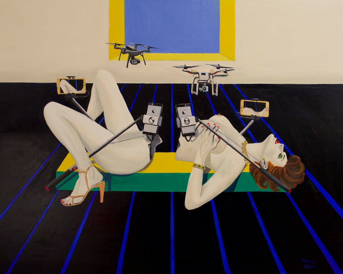 Philipp Humm, Selfie 123x91cm oil on canvass 2017 new