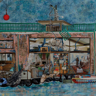 Parinaz Eleish Gharagozlou, The red wrecking ball, 2023. Courtesy of Leila Heller Gallery 