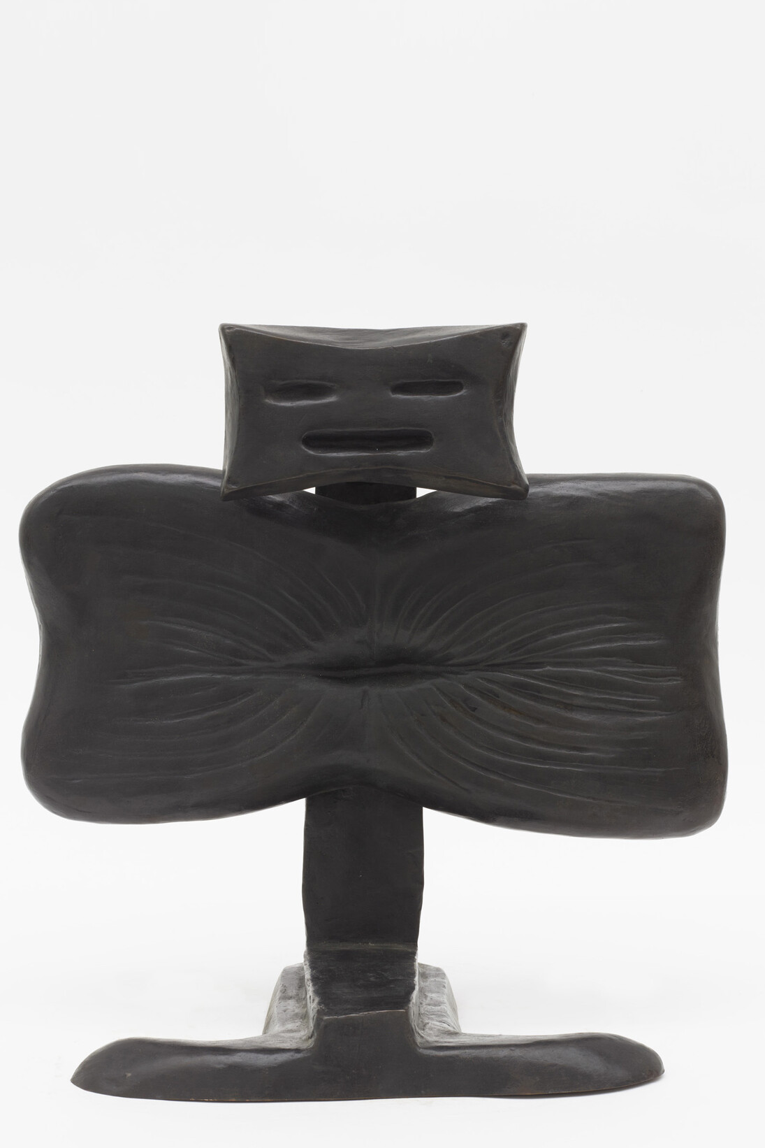 Max Ernst, Jeune femme en forme de fleur, 1944, Bronze, black patina. P 1/3 1999, 14 1/16 x 14 1/4 x 8 7/8 in. 35 cm. Signed, numbered, inscribed and dated ‘max ernst 1/3 AA 99’ (on the back of the
base) Werke 1939-53. #2464,I, p.85.