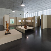 Michael Armitage, Maria Lassnig, Chelenge Van Rampelberg, ausstellungsansicht. Mit freundlicher genehmigung von Kunsthaus Bregenz