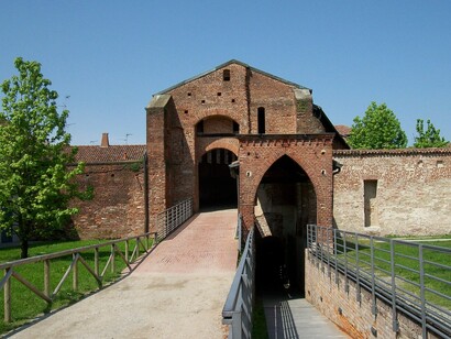 Esterno del Castello di Vigevano, Italia