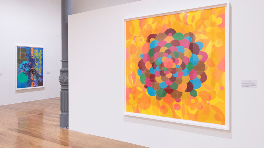 Beatriz Milhazes: Stiche aus der Sammlung der Pinacoteca de São Paulo, ausstellungsansicht. Mit freundlicher genehmigung der Pinacoteca