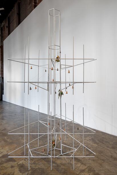 Armando Guadalupe Cortés, Dead parrot radio, exhibition view. Courtesy of Smack Mellon. Photos by Etienne Frossard