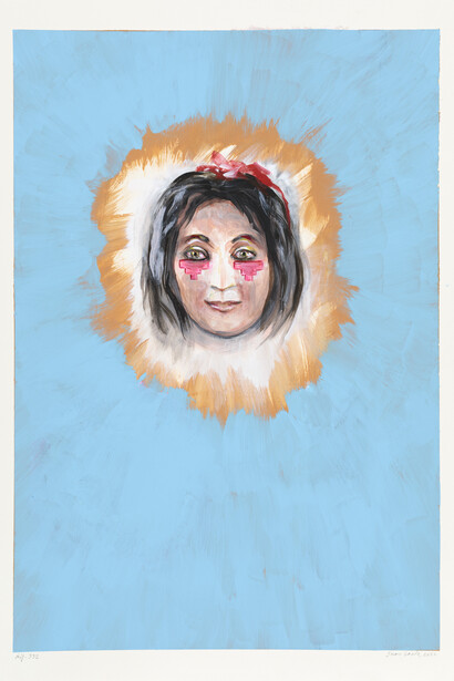 Juan Davila, Fig. 332, 2022, acrylic on paper, 41 5/16x29 3/4 inches, paper size, signed and dated recto. Courtesy of the artist, Foxy Production New York and Kalli Rolfe Contemporary Art, Melbourne