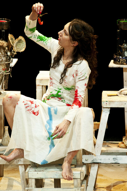 Arianna Scommegna in Cleopatràs. Ph Serrani