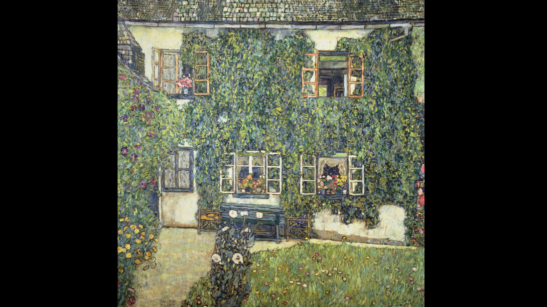 Forester’s House in Weissenbach II (Garden), Gustav Klimt	b. 1862 d. 1918, 1914, Oil on canvas. Neue Galerie New York. This work is part of the collection of Estée Lauder and was made available through the generosity of Estée Lauder