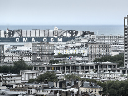 JR installation in Le Havre, 2014.