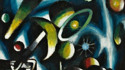 "El astrónomo", óleo sobre lienzo, Arthur Segal, 1919