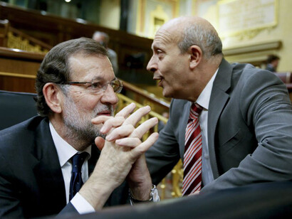 El presidente del Gobierno español, Mariano Rajoy, y su ministro de Educación, Cultura y Deporte, José Ignacio Wert