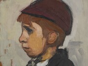 Joan Eardley, Boy’s Head, Oil on board, Government Art Collection, © Estate of the Artist / Image: Crown Copyright, UK Government Art Collection, © Estate of Joan Eardley. All Rights Reserved, DACS 2014
