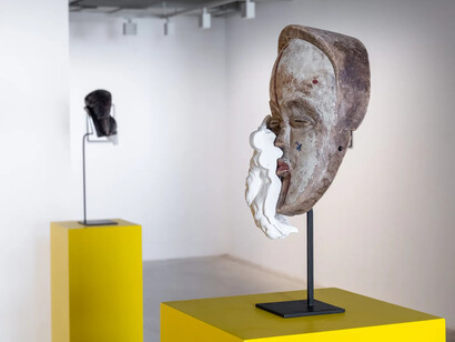 Nidhal Chamekh, Frictions brings, exhibition view. Courtesy of Selma Feriani Gallery