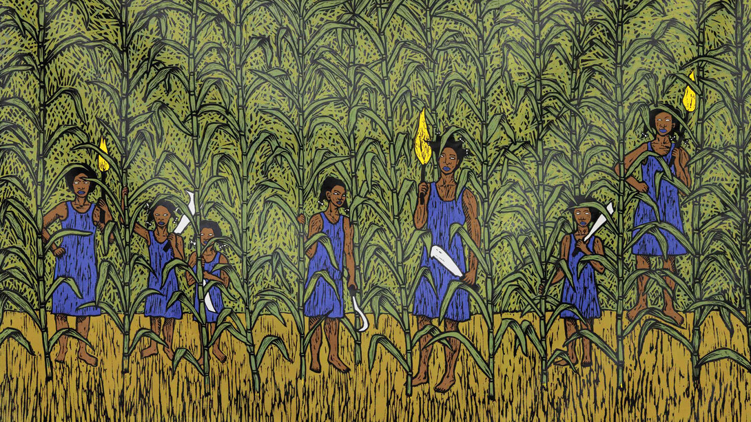 Alison Saar, Razin' cane, 2025. Courtesy of Galerie Lelong