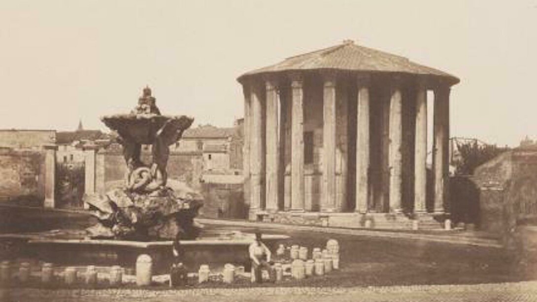 Pietro Dovizielli (Italian, 1804–1885), Temple of Vesta, ca. 1855, Salted paper print from paper negative. The Metropolitan Museum of Art, Gilman Collection, Purchase, The Horace W. Goldsmith Foundation Gift, through Joyce and Robert Menschel, 2005