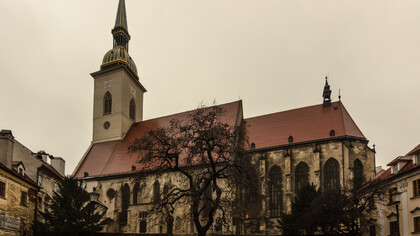 St. Martin's Cathedral (Slovak: Katedrála svätého Martina or Dóm svätého Martina; Hungarian: Szent Márton-dóm or Koronázó templom; German: Kathedrale des Heiligen Martin) is a historic church in Bratislava, Slovakia, and serves as the cathedral of the Archdiocese of Bratislava