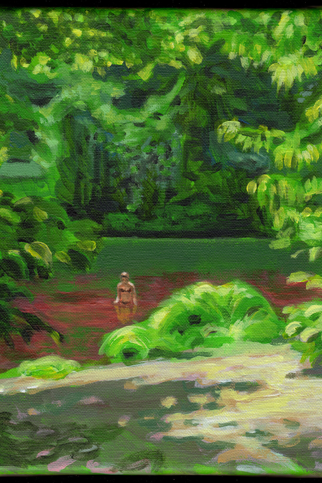"Le lot", 2015, acrylique sur toile, 24x19 cm, courtesy of galerie Anne Barrault

