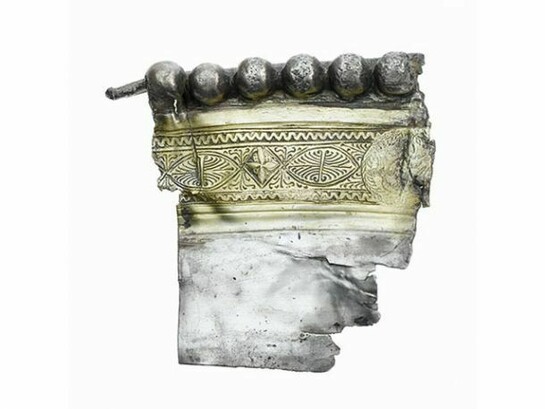 Fragment of edge of Traprain Law dish, courtesy of National Museum of Scotland