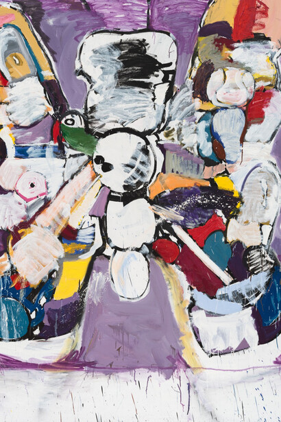 Eddie Martinez, Bufly no. 43 (Purple flopper) (detail), 2026. Courtesy of Galerie Max Hetzler
