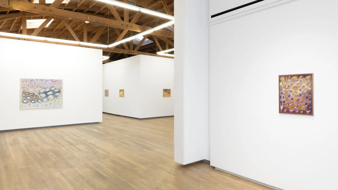 Larissa Lockshin, Squall line, exhibition view. Courtesy of Nazarian / Curcio