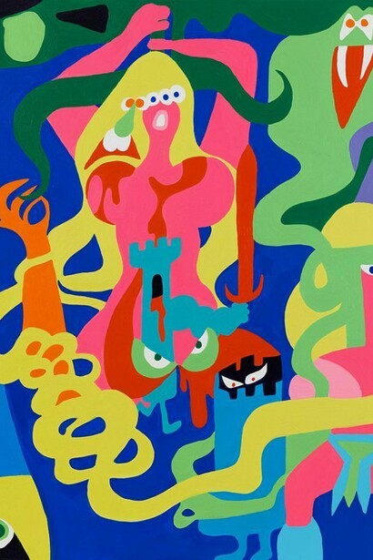 Todd James, Witch Mountain, 2014, Acrylic on canvas, 42 x 36 inches
