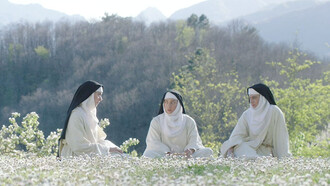 Alison Brie, Kate Micucci and Aubrey Plaza in The Little Hours  