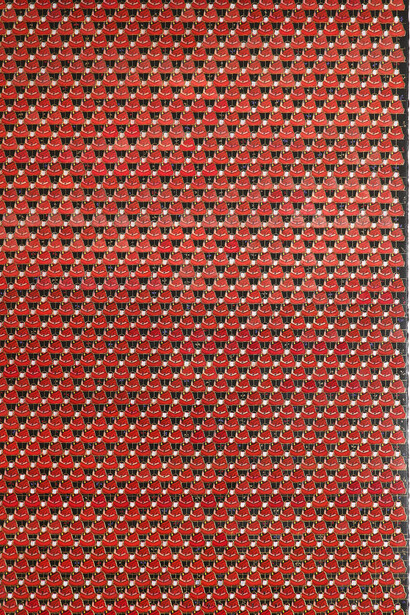 Gonkar Gyatso, 907 Prayers, 2015, mixed media collage on paper, 100 x 65 cm. Courtesy the artist e Galleria Mimmo Scognamiglio, Milano