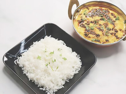 Savor the essence of India with a humble yet delightful home-cooked dish—dal chawal
