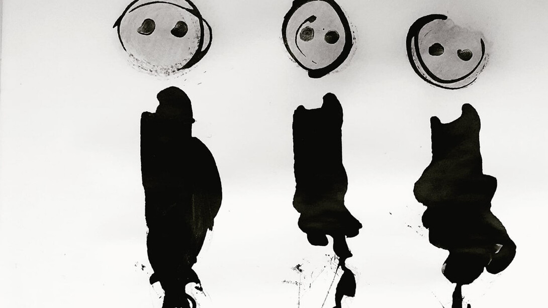 Davide Napoli, Comme si de loin, encre de chine sur papier dessin, 21 x 29,7 cm, 2020, detail