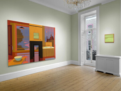 Alfie Caine, Rivers and rooftops, vista della mostra. Cortesia della Galleria Massimo De Carlo