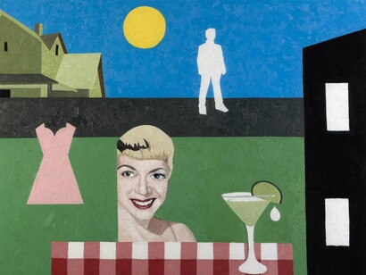 Roger Winter, June Christy (detail), 2023, oil on museum board,
32 x 40 inches. Courtesy of the artist and Gerald Peters Contemporary