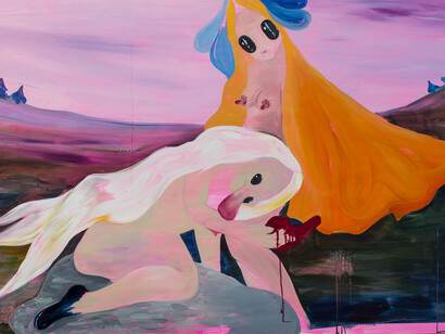 Aleksandra Urban, Sorceresses, 2014, oil on canvas, 100 x 120 cm, photo courtesy LETO Gallery
