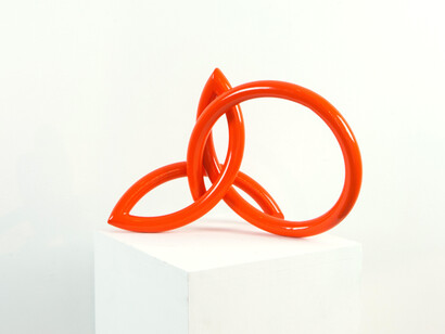 John Clement, Tailpipe, powder-coated steel, 10 1/4 x 15 x 5 inches, 26 x 38 x 13 cm - 2014