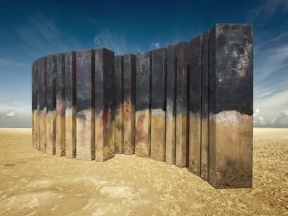 Adil Writer, A Deserted Barcode. Courtesy of Contemporary Clay Foundation 