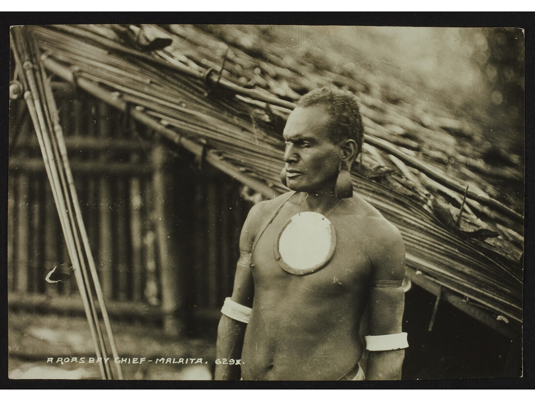 A Roas Bay chief, Malaita, Solomons, John Watt Beattie (1859 – 1930), Île de Malaita, photographie prise en 1906 © musée du quai Branly