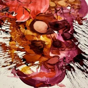 Le Guo, Multichrome Painting - English Red, Chinese Rouge and Indian Yellow, 2012, 152 x 201cm, Ink and pigment on paper