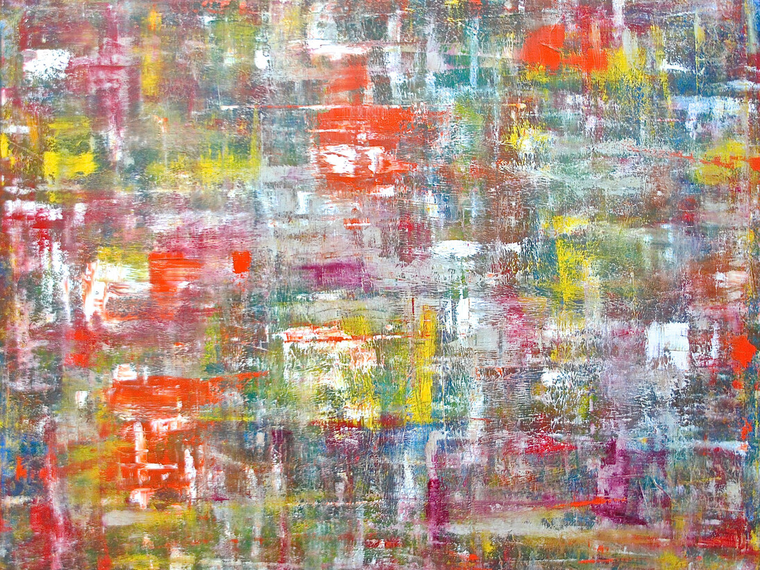 Monica Maja Richardson, Orange Memories, 2015, Acrylic and oil on canvas, 100 x 120 cm