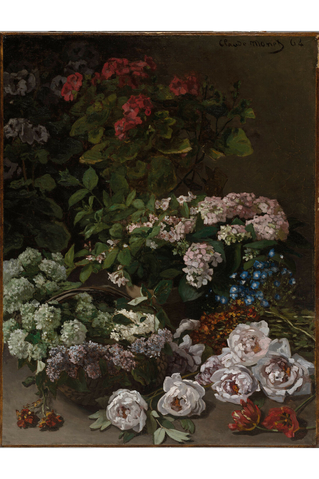 Claude-Oscar Monet, Spring Flowers, 1864, Oil on canvas, 116.8 x 90.5 cm, The Cleveland Museum of Art, Gift of the Hanna Fund, Photo © The Cleveland Museum of Art