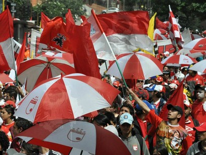 Aficionados del Independiente Santa Fe