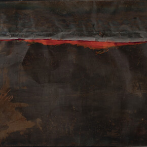 Alberto Burri, Ferro SP (Iron SP), 1961, Iron and oil on wood, 130 x 200 cm, Galleria nazionale d’arte moderna e contemporanea, Rome, © 2014 Artists Rights Society (ARS), New York/SIAE, Rome, Photo: Antonio Idini, Soprintendenza alla Galleria nazionale d’arte moderna e contemporanea, Courtesy Ministero per i Beni e le Attività Culturali