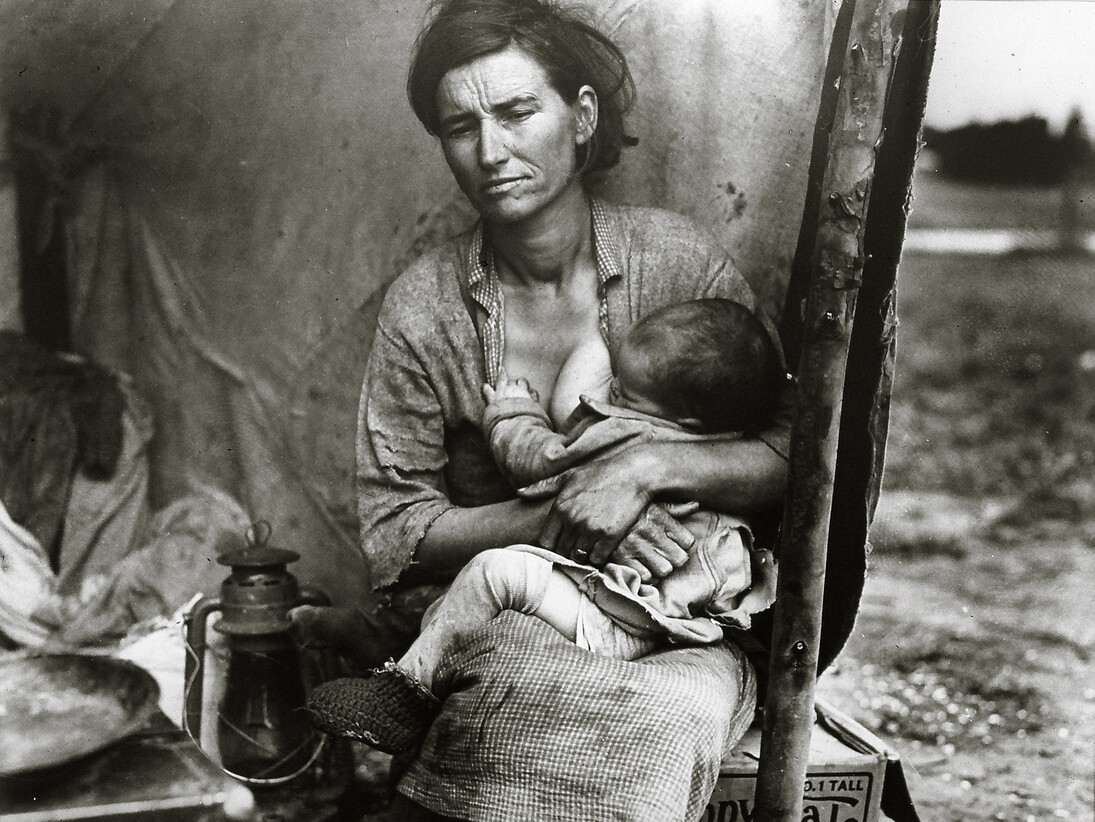 Dorothea Lange, Migrant Mother Series 3, Nipomo, California, 1936, Gelatin silver print, Collection of Martin Z. Margulies