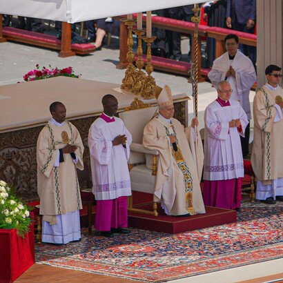 Messa di insediamento papale a Città del Vaticano, Santa Sede, 18 maggio 2025
