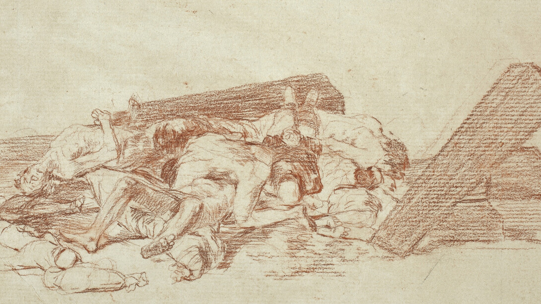 Francisco de Goya y Lucientes, Muertos recogidos (detail), 1812 - 1814. Courtesy of Museo Nacional del Prado