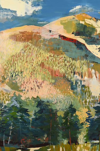 Marjorie Thompson, Ascent (detail). Courtesy of Patricia Rovzar Gallery