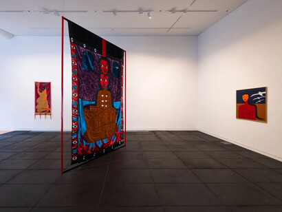 Various artists, Whai wāhi, exhibition view. Courtesy of Te Pātaka Toi Adam Art Gallery