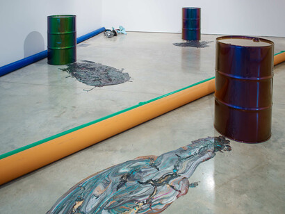 Jimmie Durham: Traces and Shiny Evidence. Parasol unit installation view, 2014. Courtesy of Parasol unit, London and the artist. Photo: Stephen White