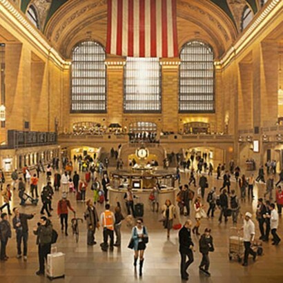 Stone Roberts, Grand Central Terminal: An Early December Noon in the Main Concourse, 2009-12, Oil on linen, 74 x 76 in.