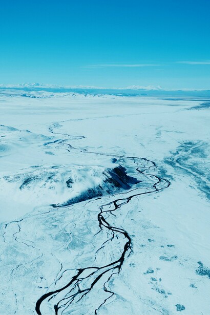 A frozen landscape. Climate change is a problem we have all the scientific and technological knowledge to be able to improve