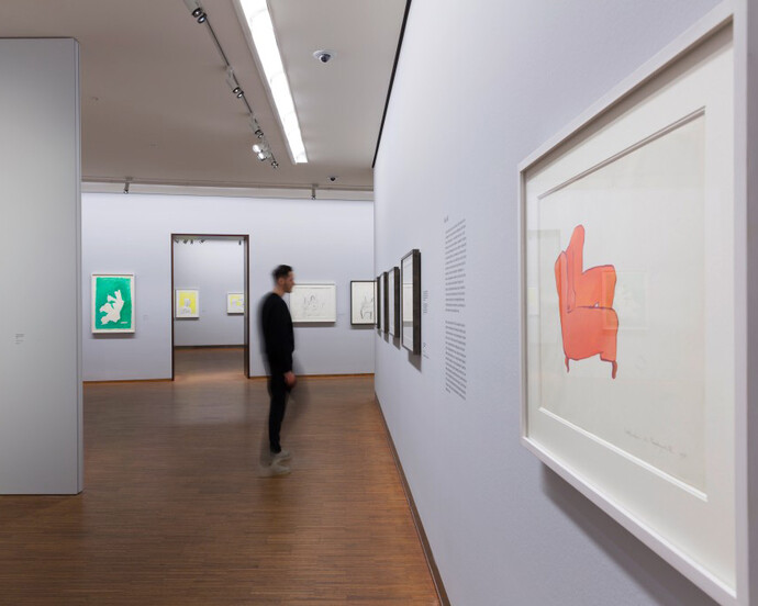 Maria Lassnig, Exhibition view. Courtesy of Albertina