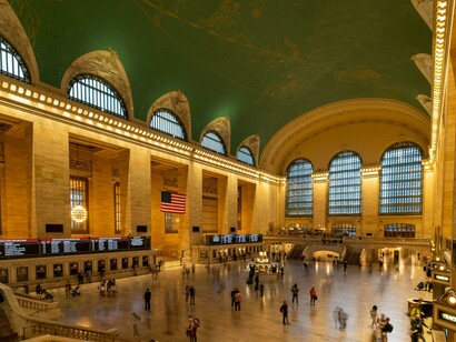 Interior de la Grand estación central de trenes, Nueva York, USA