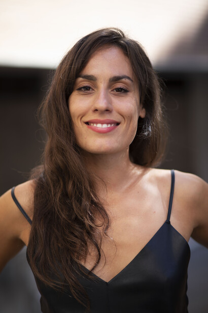 Francesca Anna Bellucci, parte del cast dello spettacolo “Figli maschi”. Cortesia del Teatro Golden