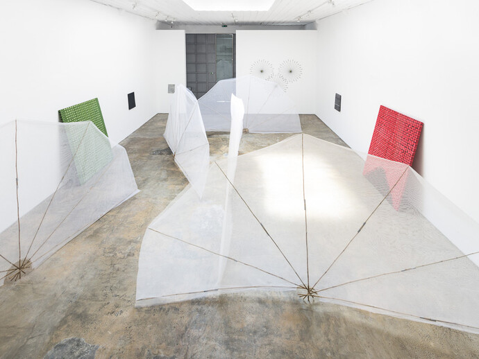 View of Jarbas Lopes' exhibition "Elastica"